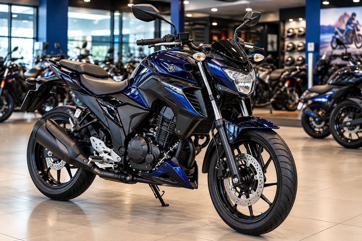Yamaha Fazer FZ25 azul 0km em showroom